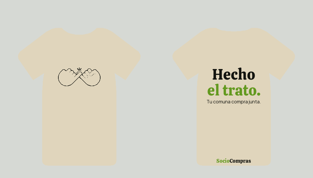 Polera Hecho el trato — frente y espalda