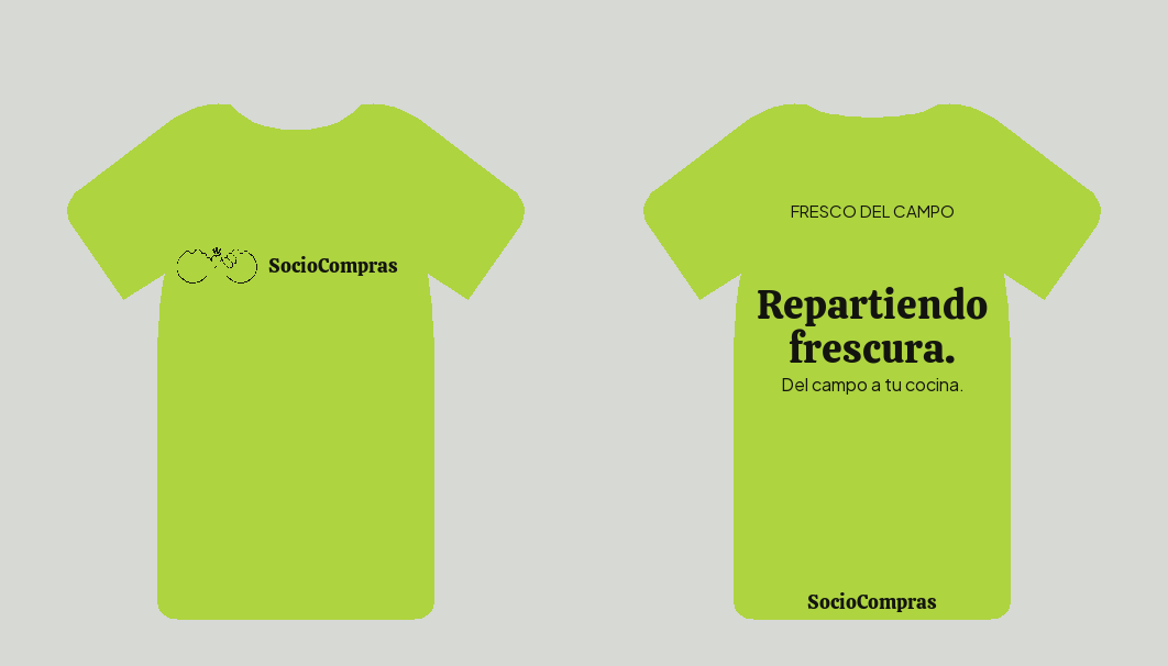 Polera Repartiendo frescura — frente y espalda