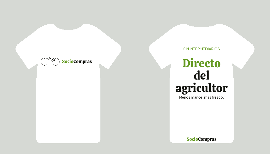 Polera Directo del agricultor — frente y espalda