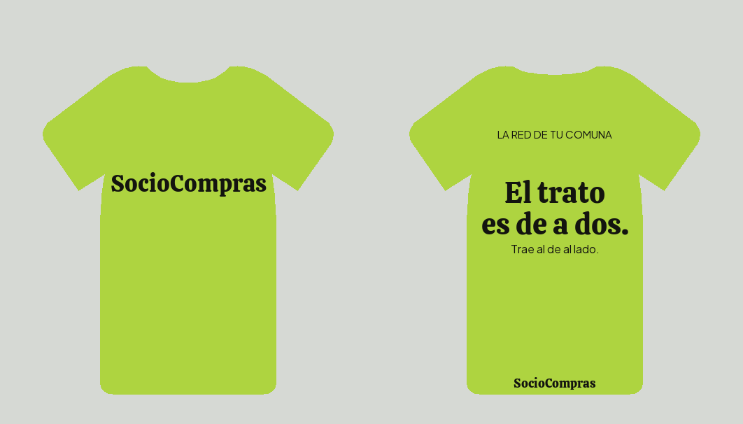 Polera El trato es de a dos — frente y espalda